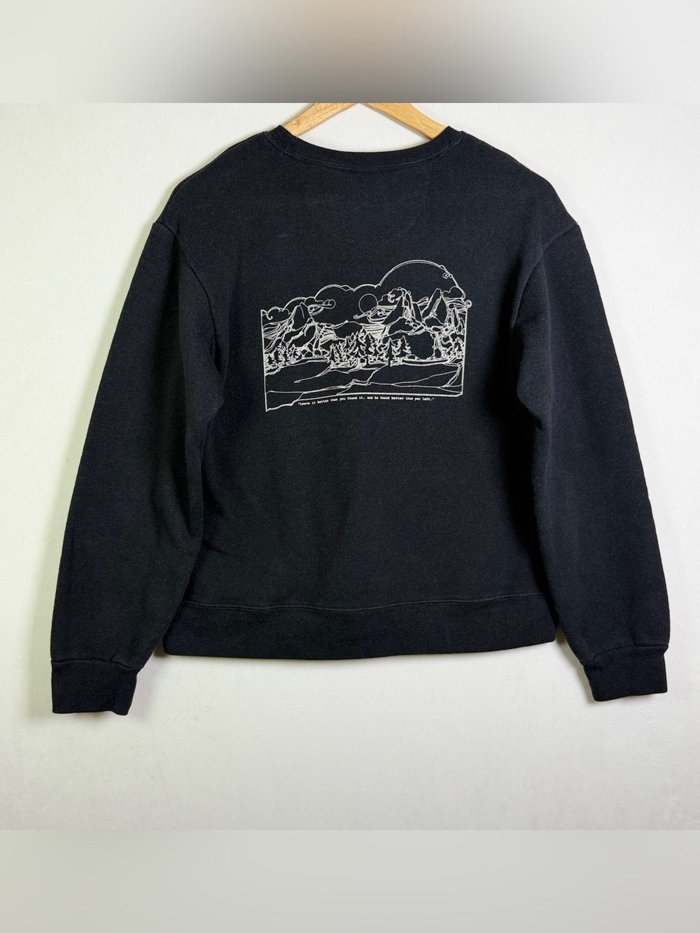 Patagonia Womens S Uprisal Crew Black Graphic Sweatshirt Gorpcore Outdoor Hiking - Picture 9 of 11